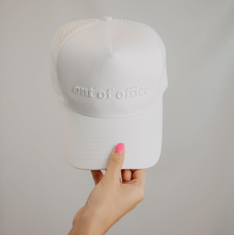 Katydid Trucker Hat "Out of Office"